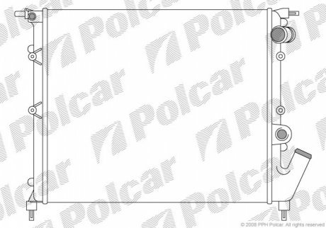 Радіатор охолодження, RAPID Furgon/minivan POLCAR 603108-3