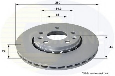Тормозной диск COMLINE ADC1585V (фото 1)