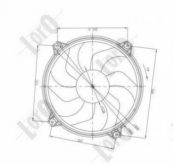FAN, RADIATOR LORO DEPO 009-014-0004
