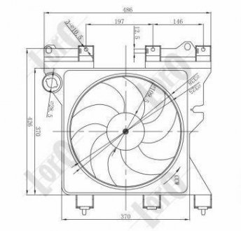 FAN, RADIATOR LORO DEPO 009-014-0010