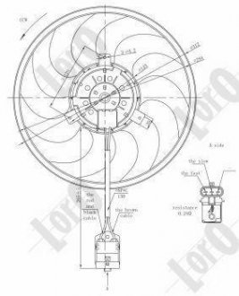 FAN, RADIATOR LORO DEPO 037-014-0017