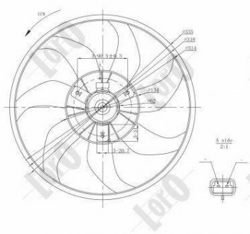FAN, RADIATOR LORO DEPO 037-014-0024