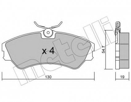 Комплект тормозных колодок, дисковый тормоз Metelli 22-0162-0 (фото 1)