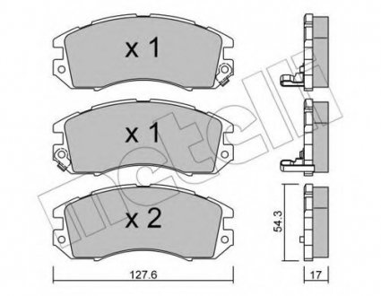 Комплект тормозных колодок, дисковый тормоз Metelli 22-0135-0 (фото 1)