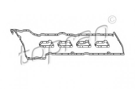 Комплект прокладок, крышка головки цилиндра TOPRAN 407 879