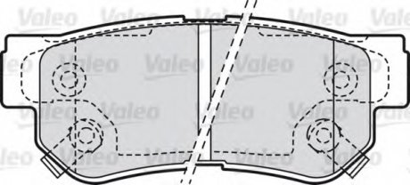 Комплект тормозных колодок, дисковый тормоз Valeo 598748