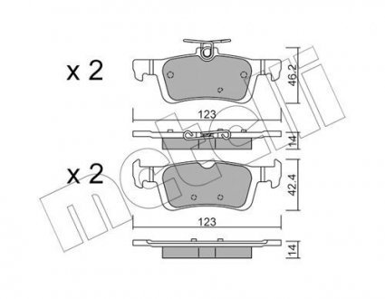 KLOCKI HAM.FORD FIESTA VII 1.0 17- TYL Metelli 22-0986-1