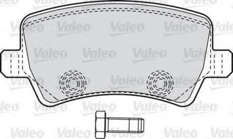 Комплект тормозных колодок, дисковый тормоз Valeo 598928