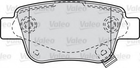 Комплект тормозных колодок, дисковый тормоз Valeo 598812