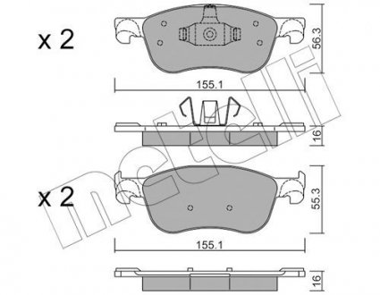 KLOCKI HAM.FORD FIESTA VII 1.0 17- Metelli 22-1142-0