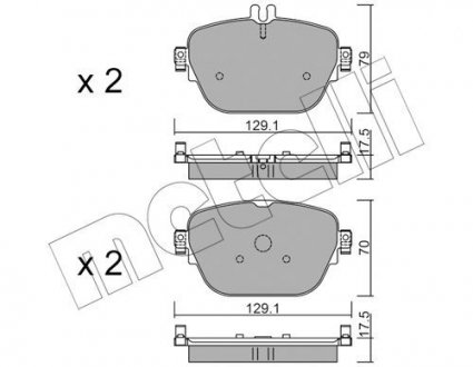 KLOCKI HAM.MERCEDES E W213 16- TYL Metelli 22-1138-0