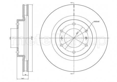 TARCZA HAM.MITSUBISHI PAJERO IV 07- Metelli 23-1662C