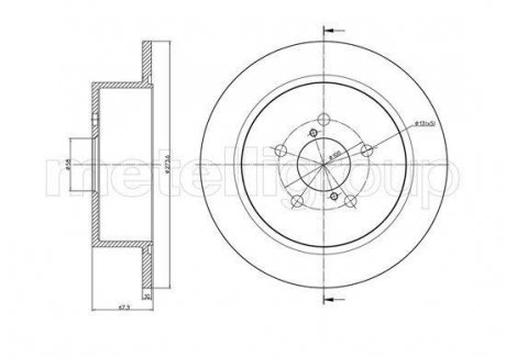 TARCZA HAM.SUBARU LEGACY IV 03- TYL Metelli 23-1397C (фото 1)