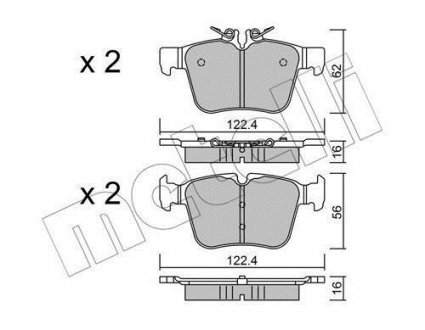 KLOCKI HAM.MERCEDES C W205 15- TYL Metelli 22-1020-0