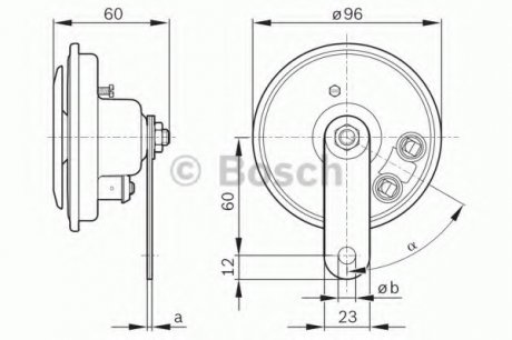 Звуковой сигнал, Звуковой сигнал BOSCH 0 986 320 146