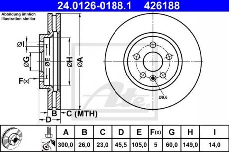 Гальмiвний диск ATE 24.0126-0188.1