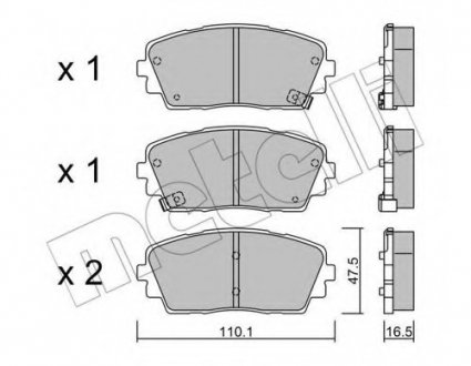 KLOCKI HAM.PRZOD KIA PICANTO 11- Metelli 22-0941-0