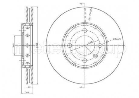 Диск тормозной Metelli 23-1371C