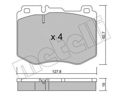 KLOCKI HAM.MERCEDES C W205 15- Metelli 22-1019-0