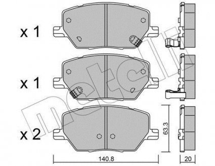 KLOCKI HAM.FIAT 500X 14- PRZOD Metelli 22-1001-0