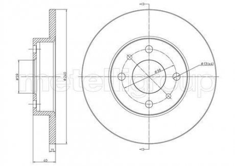 TARCZA HAM.FIAT PUNTO SEICENTO Metelli 23-0232C (фото 1)