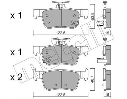 KLOCKI HAM.HONDA CIVIC X 17- Metelli 22-1131-0 (фото 1)