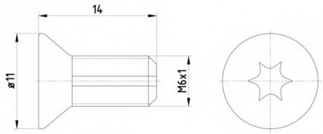 Болт, диск тормозного механизма Textar TPM0012 (фото 1)