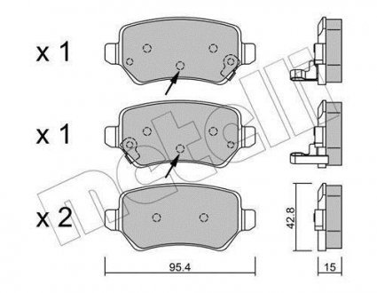 KLOCKI HAM.KIA CEED 12- TYL Metelli 22-0542-2