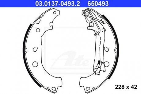 Комплект тормозных колодок ATE 03.0137-0493.2