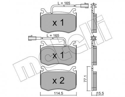 KLOCKI HAM.ALFA GIULIA 15- Metelli 22-1099-0 (фото 1)