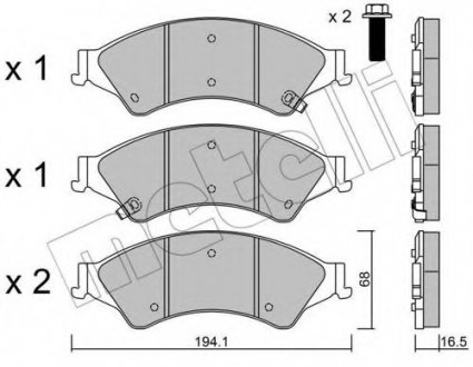 KLOCKI HAM.FORD RANGER 11- Metelli 22-0971-0