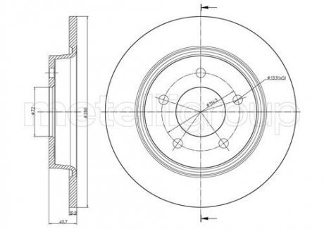 TARCZA HAM.MAZDA 5 05- TYL Metelli 23-0750C