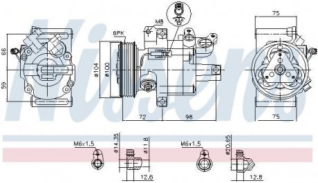 Компресор, кондиціонер NISSENS Nissens A/S 89399