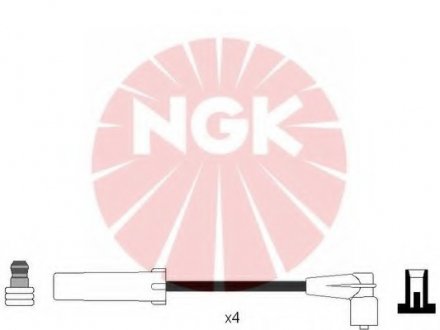 Комплект проводов зажигания NGK Spark Plug 4054 (фото 1)