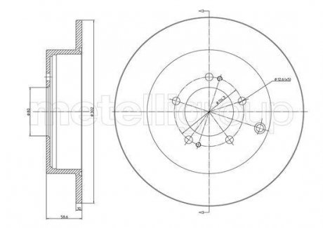 Тормозной диск Metelli 23-1332C (фото 1)