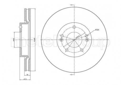 Тормозной диск Metelli 23-0927C