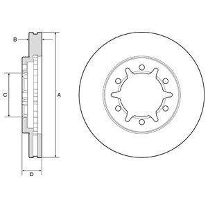 Тормозной диск Delphi BG4795C