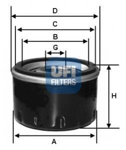 Масляный фильтр UFI UFI Filters 23.452.00
