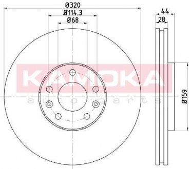 Тормозной диск KAMOKA 1033454 (фото 1)