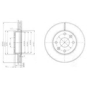 Тормозной диск Delphi BG3802