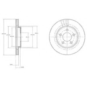 Тормозной диск Delphi BG3594