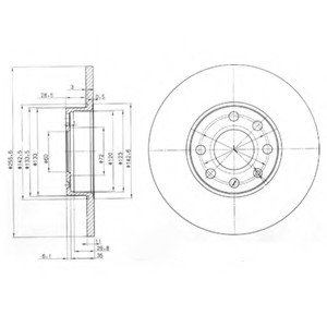 Тормозной диск Delphi BG3402