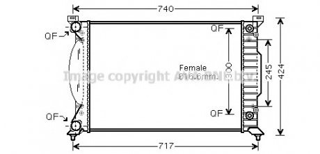 Радиатор, охлаждение двигателя QUALITY COOLING AVA AI 2202