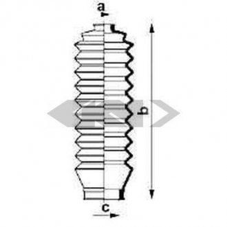 Пыльник рулевого механизма (Spidan) GKN 83934