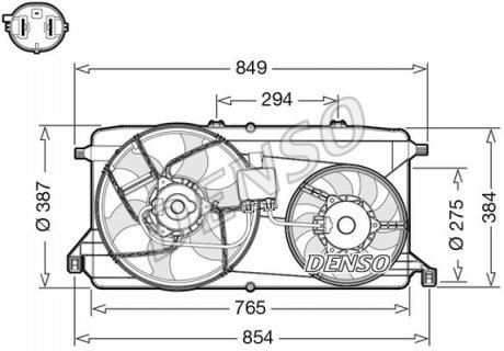 WENTYLATOR CHŁODNICY FORD DENSO DER10009