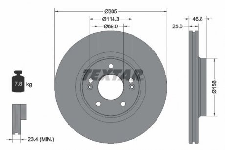 Тормозной диск (TMD) Textar 92292203