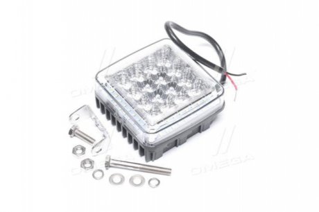 Фара LED прямоугольная 27W, 16+36 ламп, 107*109мм, комб. луч 12/24V 6000K, 3600Lm Jubana 453701084 (фото 1)