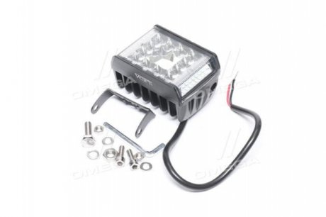 Фара LED прямоугольная 12W, 12+30 ламп, 66,5*99мм, комб. луч 12/24V 6000K, 1710Lm Jubana 453701082