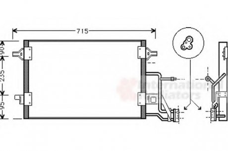 Радиатор кондиционера A4/PASSAT 19TDI/25TDI 97- Van Wezel 03005173 (фото 1)
