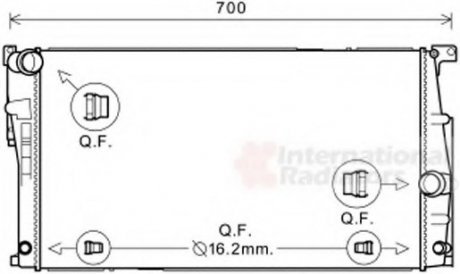Радіатор охлождения BMW F20/F30 2.0/2.8/3.5i Van Wezel 06002447